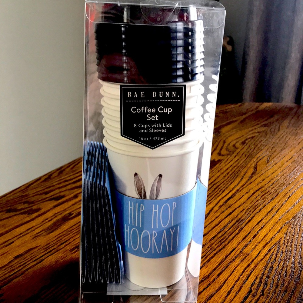 Rae Dunn Paper Coffee Cup Set